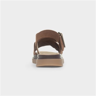 Aimee Womens Chocolate Chunky Sandal
