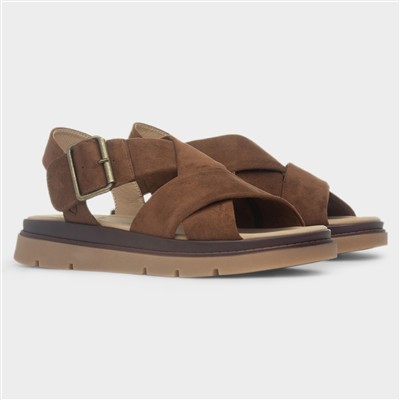 Aimee Womens Chocolate Chunky Sandal