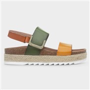 Lunar Deanna II Womens Olive Flatform Sandal (Click For Details)