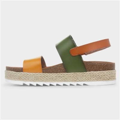 Deanna II Womens Olive Flatform Sandal