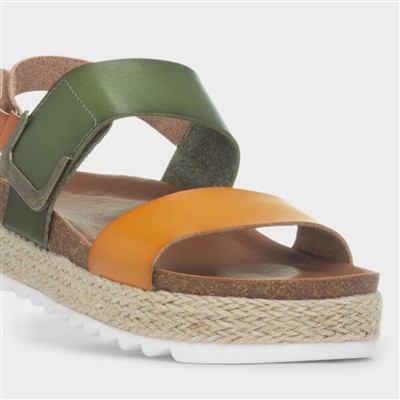 Deanna II Womens Olive Flatform Sandal