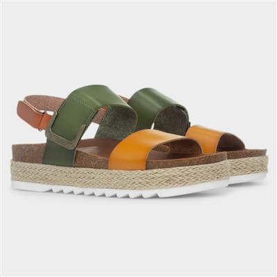 Deanna II Womens Olive Flatform Sandal