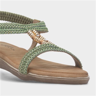 Portofino Womens Khaki Slingback Sandal