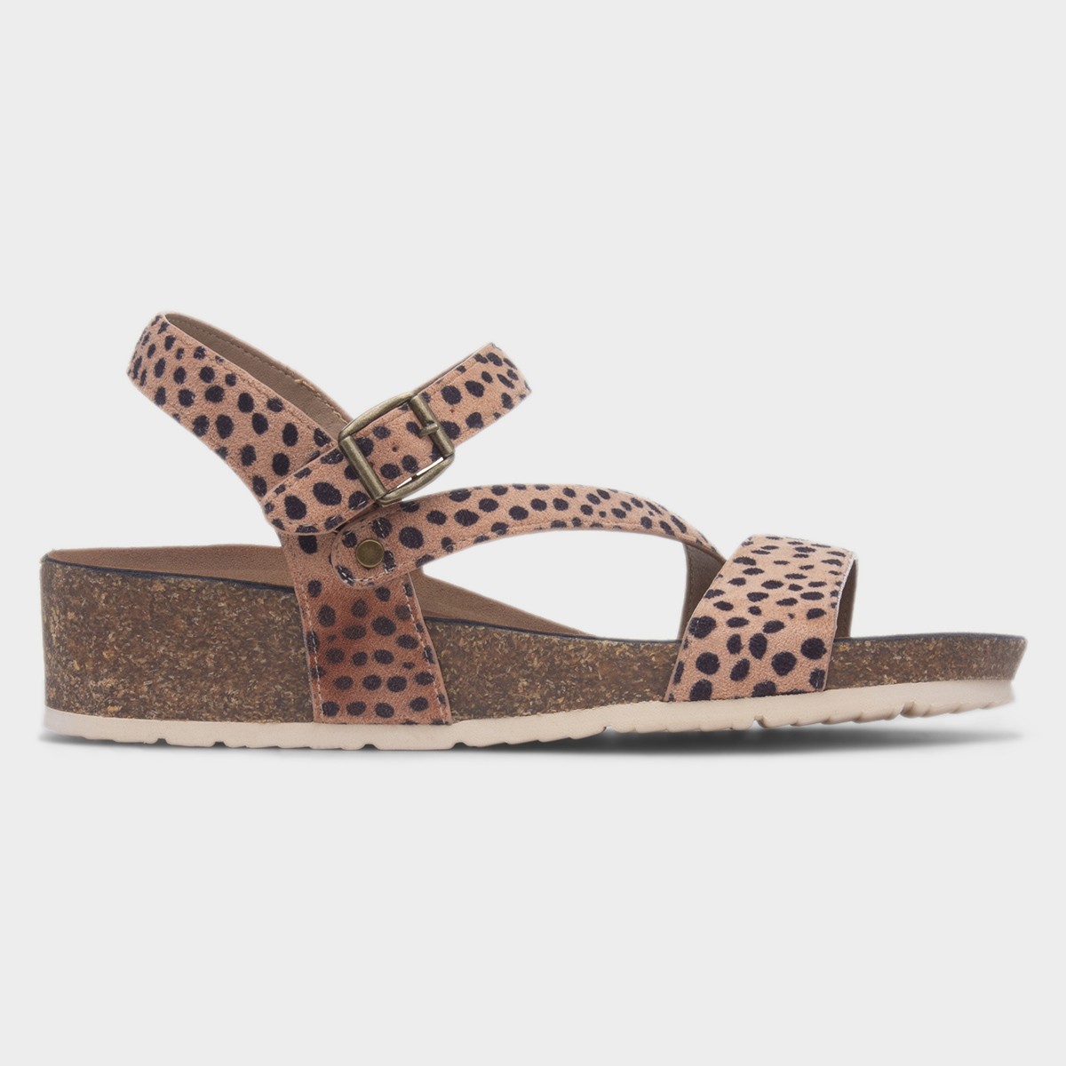 Muster Ocelot Beige Womens Wedge Sandal