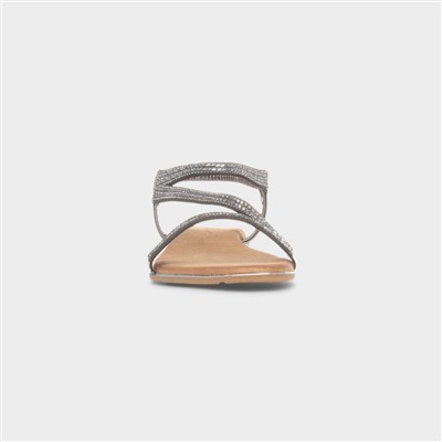 Blaise II Womens Pewter Diamante Sandal