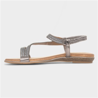 Blaise II Womens Pewter Diamante Sandal
