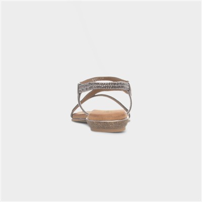 Blaise II Womens Pewter Diamante Sandal