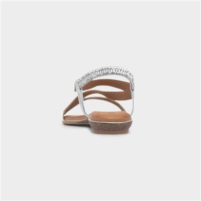Blaise II Womens Silver Diamante Sandal