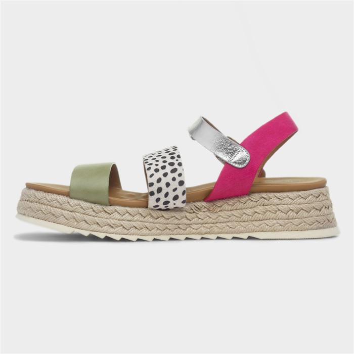 Summer Womens Multi Sage Buckle Sandal