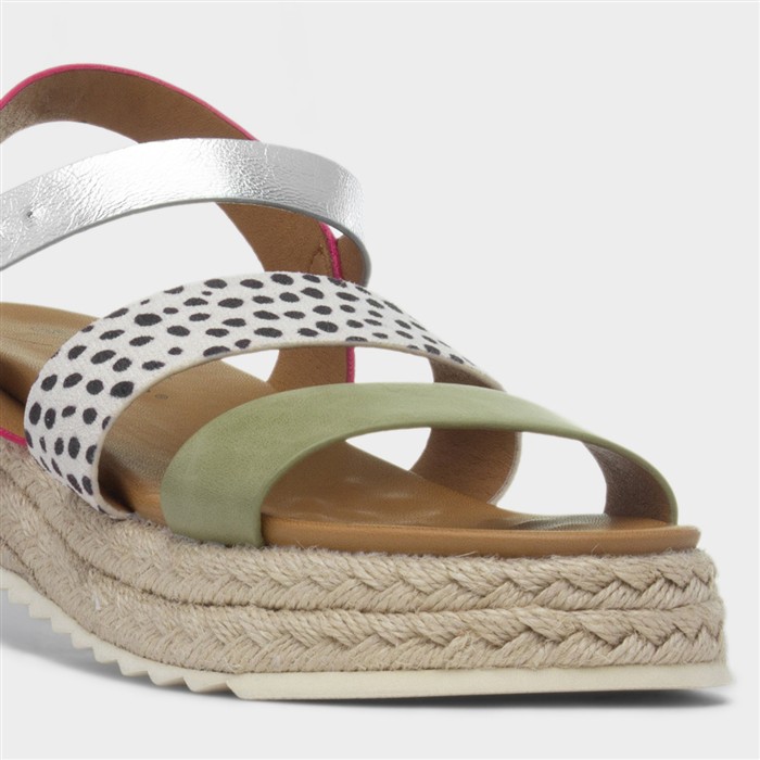 Summer Womens Multi Sage Buckle Sandal