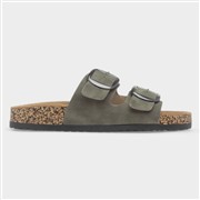 Lunar Womens Green Double Buckle Mule Sandal (Click For Details)