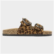 Lunar Rondo Womens Tan Double Buckle Mule Sandals (Click For Details)