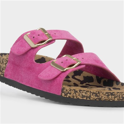 Pecan Womens Fuchsia Womens Mule Sandal