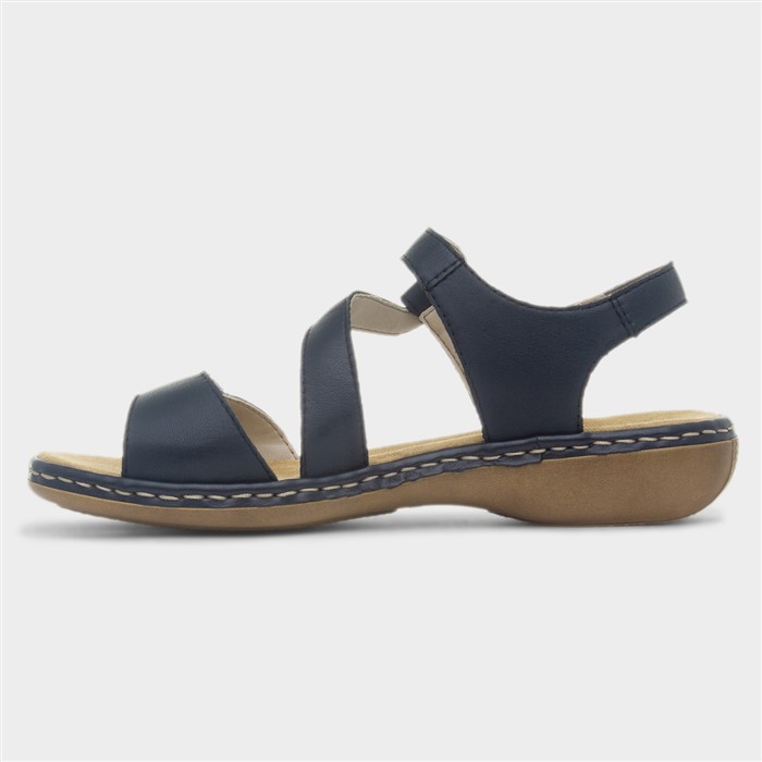 Antistress Womens Navy Leather Sandal