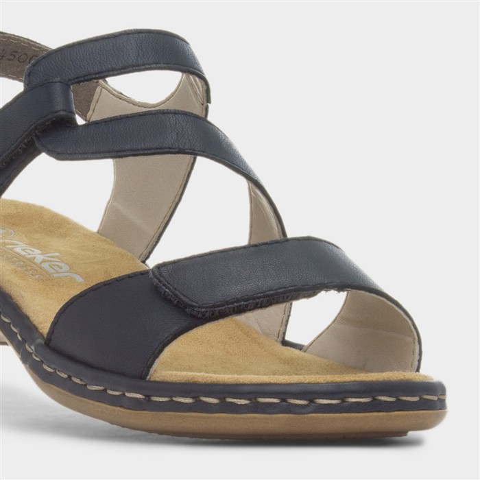 Antistress Womens Navy Leather Sandal