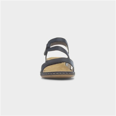 Antistress Womens Navy Leather Sandal