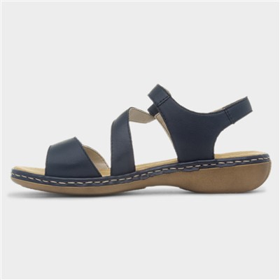 Antistress Womens Navy Leather Sandal