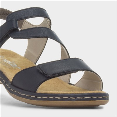 Antistress Womens Navy Leather Sandal