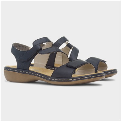 Antistress Womens Navy Leather Sandal