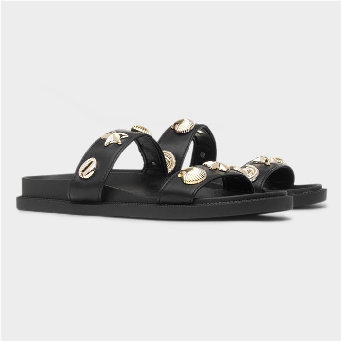Marta Womens Black Mule Sandal