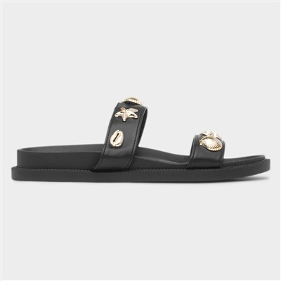 Marta Womens Black Mule Sandal