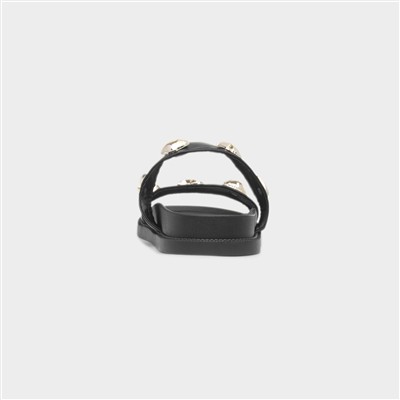 Marta Womens Black Mule Sandal