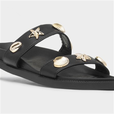 Marta Womens Black Mule Sandal