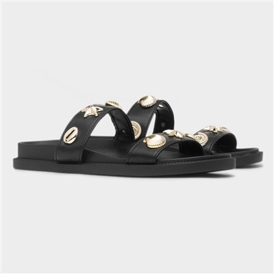 Marta Womens Black Mule Sandal