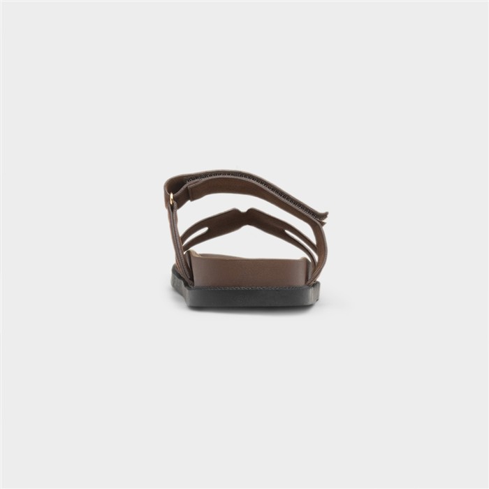 Louise Womens Brown Flat Sandal