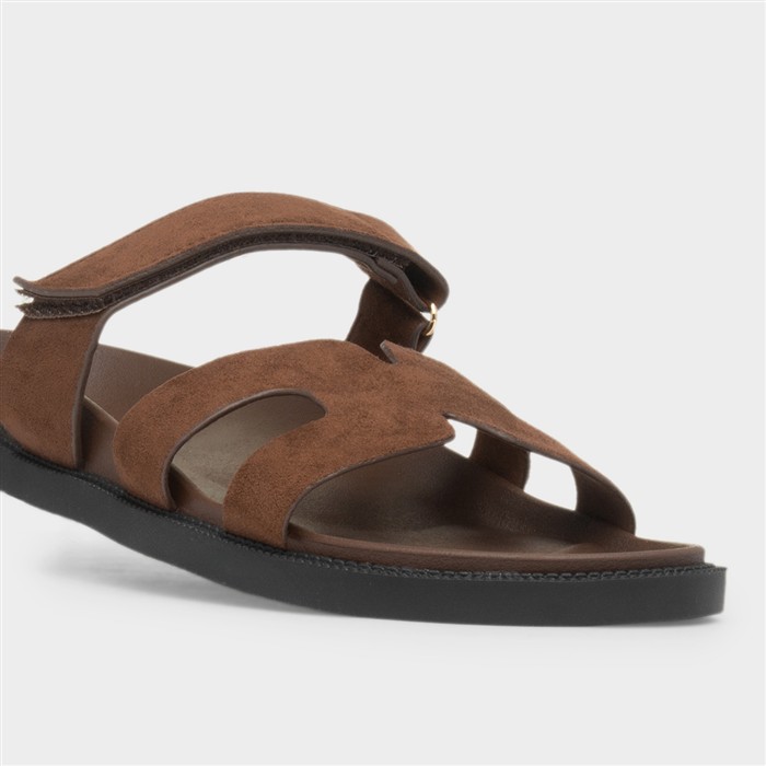 Louise Womens Brown Flat Sandal