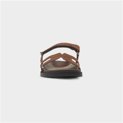 Louise Womens Brown Flat Sandal