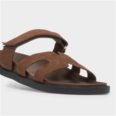 Louise Womens Brown Flat Sandal