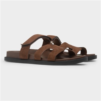Louise Womens Brown Flat Sandal