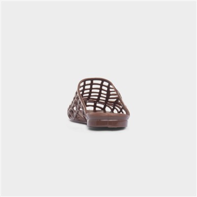 Diya Womens Brown Jelly Sandal