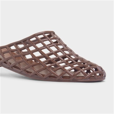 Diya Womens Brown Jelly Sandal