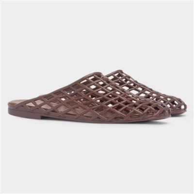 Diya Womens Brown Jelly Sandal