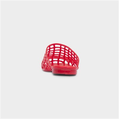 Diya Womens Red Jelly Sandal