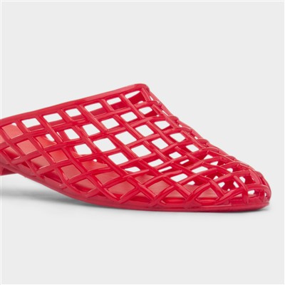 Diya Womens Red Jelly Sandal