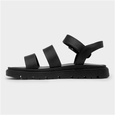 Rae Womens Black Chunky Sandals