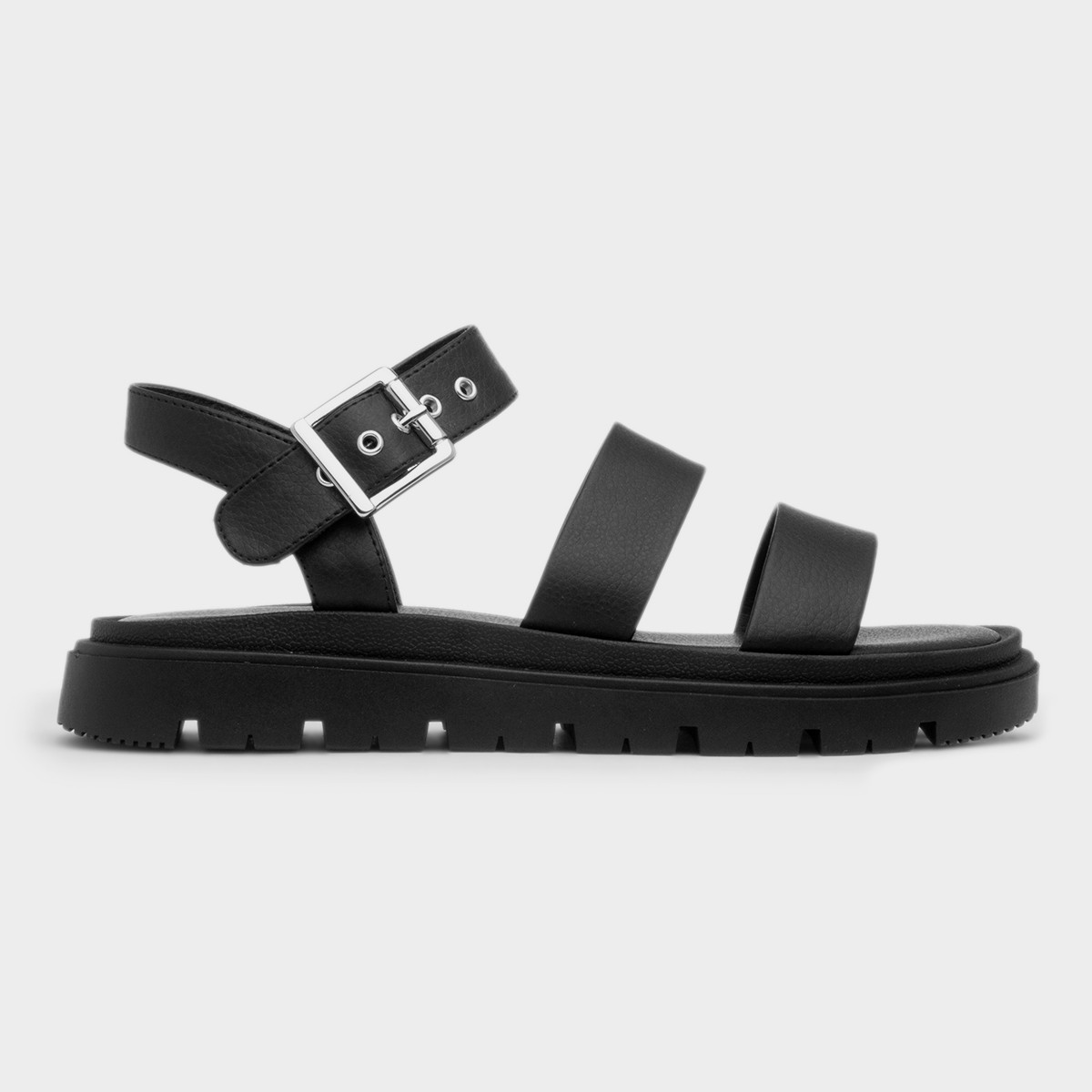 Rae Womens Black Chunky Sandals