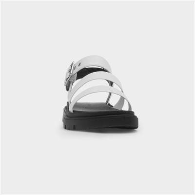 Rae Womens White Chunky Sandal