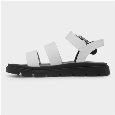 Rae Womens White Chunky Sandal