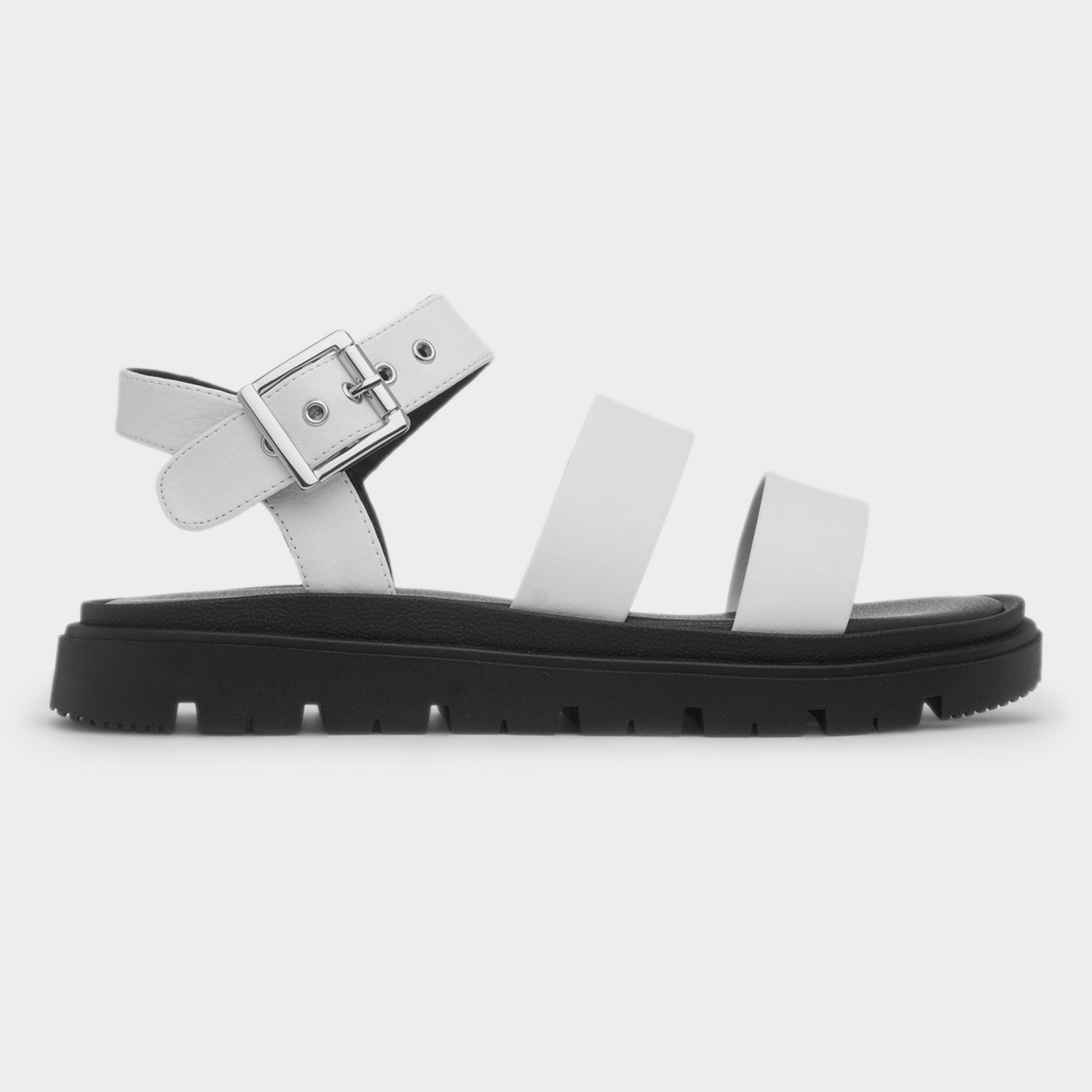 Rae Womens White Chunky Sandal