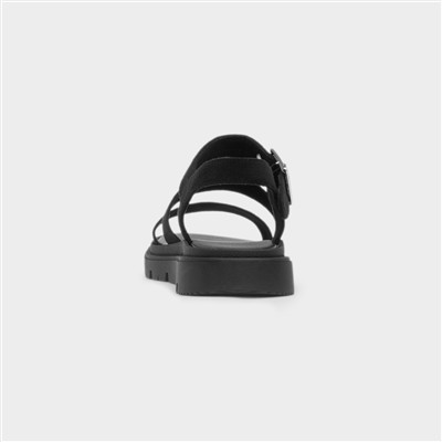 Rae Womens Black Chunky Sandal