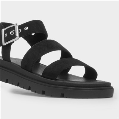 Rae Womens Black Chunky Sandal
