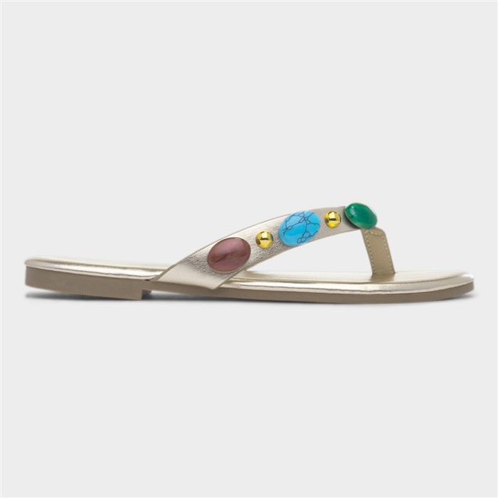 Juniper Womens Gold Sandal