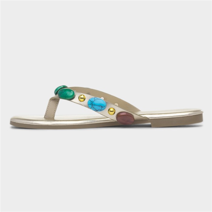 Juniper Womens Gold Sandal