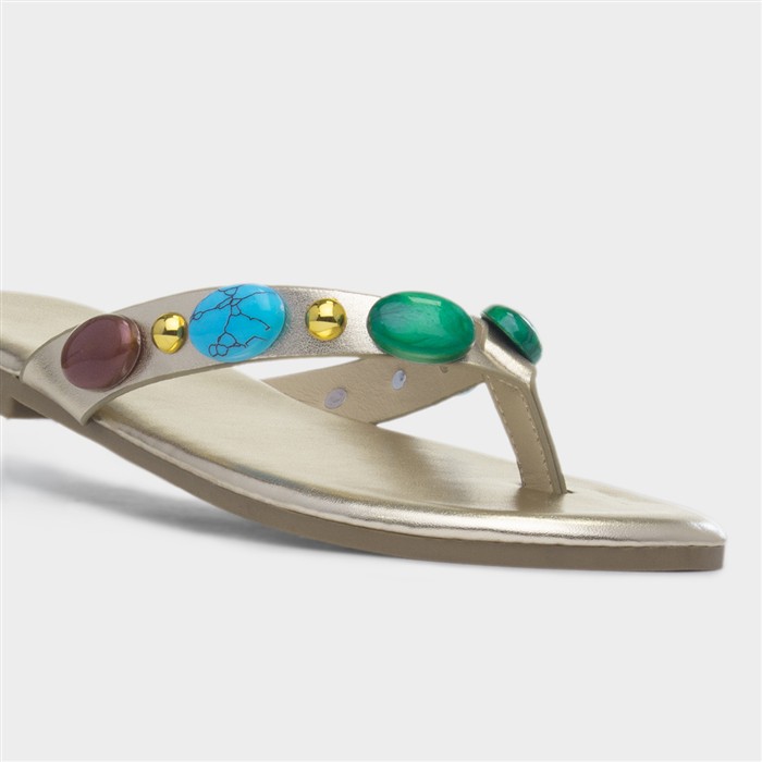 Juniper Womens Gold Sandal