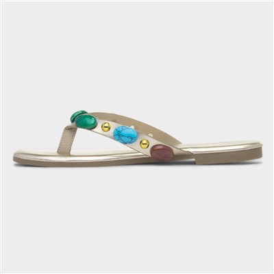 Juniper Womens Gold Sandal