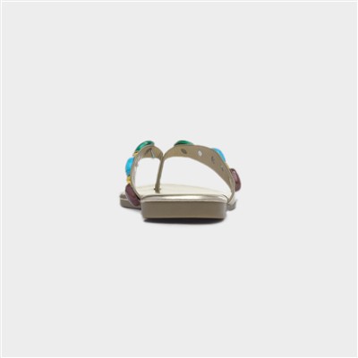 Juniper Womens Gold Sandal